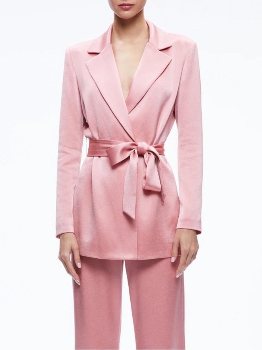 Alice + Olivia Pink Tie-Waist Blazer NWT $595 retail